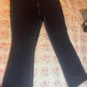 Lane Bryant Women's Jeans Size 16R Dark Wash Bootcut Stretch‎ Denim Mid Rise